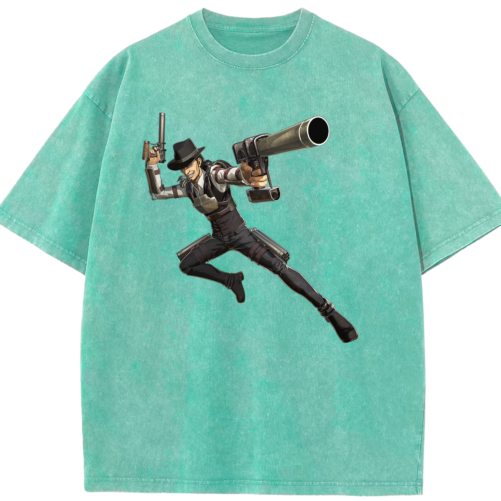 （画像用） 進撃の巨人 Attack on Titan 綿100% ヴィンテージ風 半袖Tシャツ（フロントプリント）